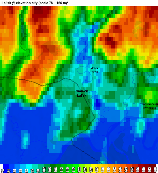 Zoom OUT 2x Lal’sk, Russia elevation map