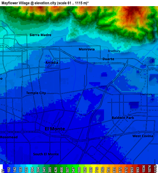 Zoom OUT 2x Mayflower Village, United States elevation map