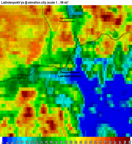 Zoom OUT 2x Lakhdenpokh’ya, Russia elevation map