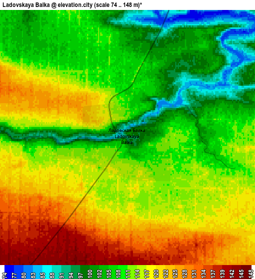 Zoom OUT 2x Ladovskaya Balka, Russia elevation map