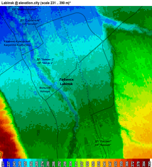 Zoom OUT 2x Labinsk, Russia elevation map