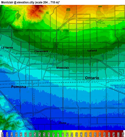 Zoom OUT 2x Montclair, United States elevation map