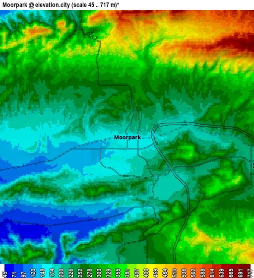Zoom OUT 2x Moorpark, United States elevation map