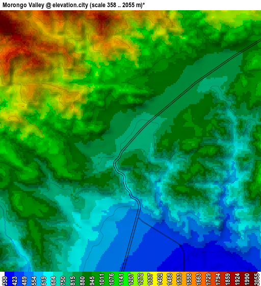 Zoom OUT 2x Morongo Valley, United States elevation map