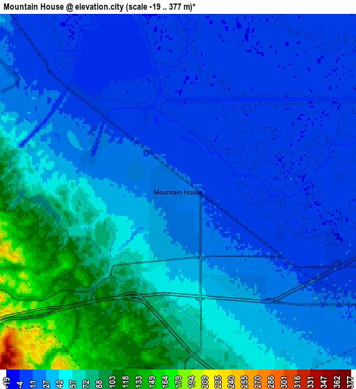 Zoom OUT 2x Mountain House, United States elevation map