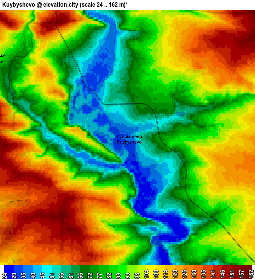 Zoom OUT 2x Kuybyshevo, Russia elevation map