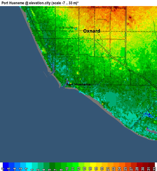 Zoom OUT 2x Port Hueneme, United States elevation map