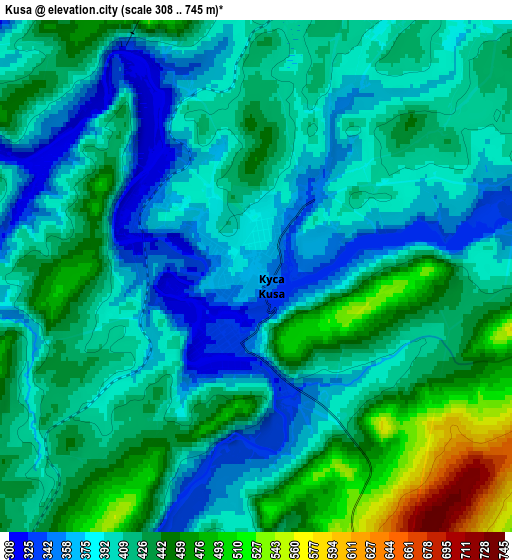 Zoom OUT 2x Kusa, Russia elevation map