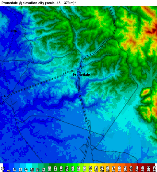 Zoom OUT 2x Prunedale, United States elevation map