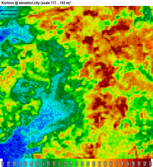 Zoom OUT 2x Kurlovo, Russia elevation map