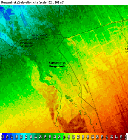 Zoom OUT 2x Kurganinsk, Russia elevation map