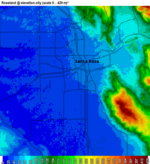 Zoom OUT 2x Roseland, United States elevation map