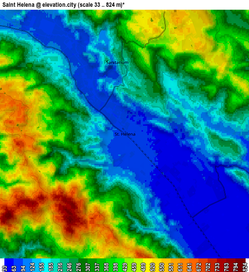 Zoom OUT 2x Saint Helena, United States elevation map