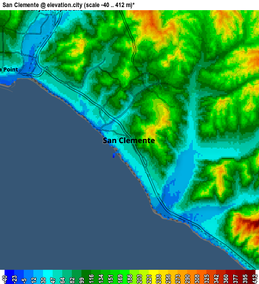 Zoom OUT 2x San Clemente, United States elevation map