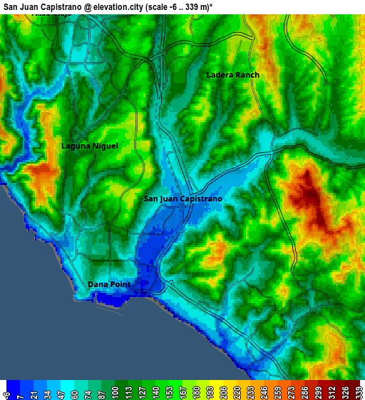 Zoom OUT 2x San Juan Capistrano, United States elevation map