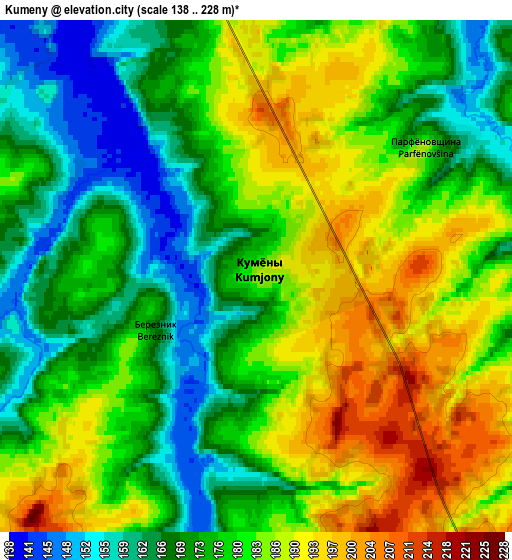 Zoom OUT 2x Kumëny, Russia elevation map