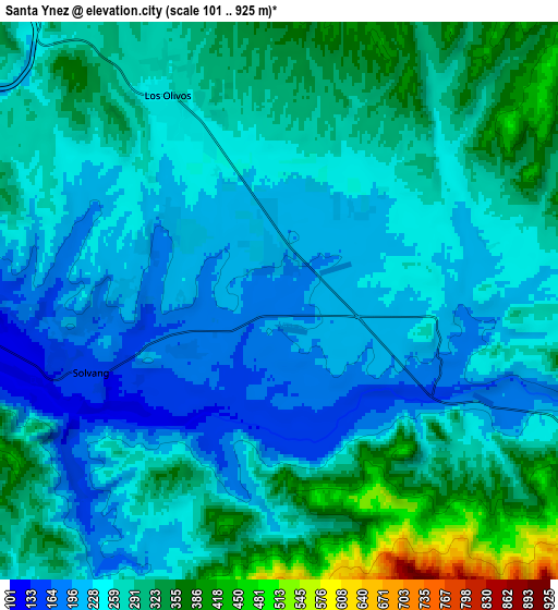 Zoom OUT 2x Santa Ynez, United States elevation map