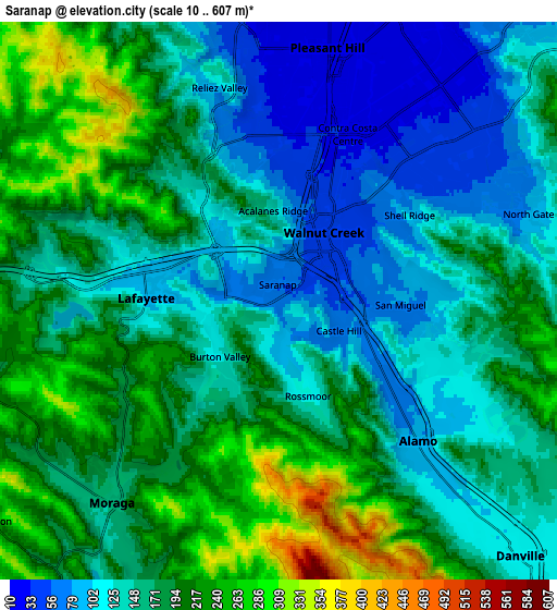 Zoom OUT 2x Saranap, United States elevation map