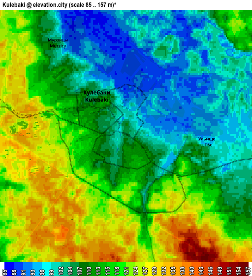 Zoom OUT 2x Kulebaki, Russia elevation map