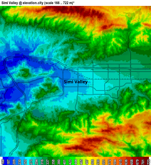 Zoom OUT 2x Simi Valley, United States elevation map