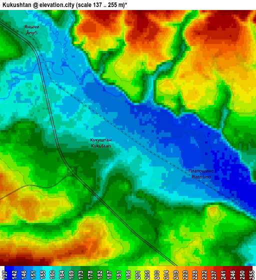 Zoom OUT 2x Kukushtan, Russia elevation map