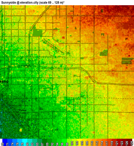 Zoom OUT 2x Sunnyside, United States elevation map