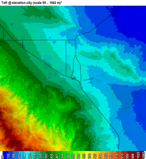 Zoom OUT 2x Taft, United States elevation map