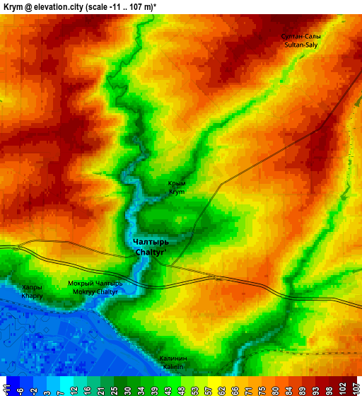 Zoom OUT 2x Krym, Russia elevation map