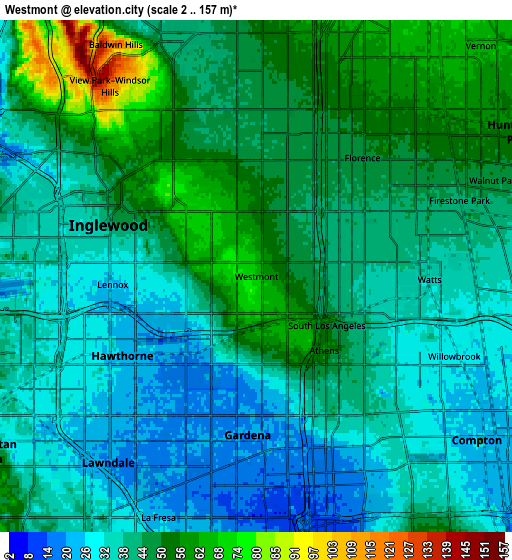 Zoom OUT 2x Westmont, United States elevation map