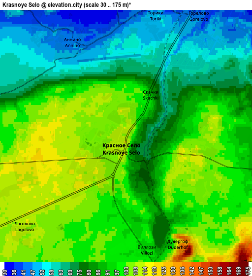 Zoom OUT 2x Krasnoye Selo, Russia elevation map