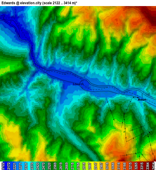 Zoom OUT 2x Edwards, United States elevation map