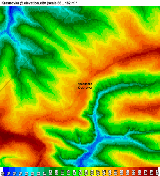 Zoom OUT 2x Krasnovka, Russia elevation map