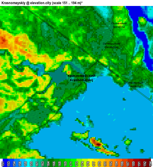 Zoom OUT 2x Krasnomayskiy, Russia elevation map