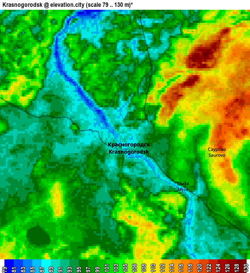 Zoom OUT 2x Krasnogorodsk, Russia elevation map