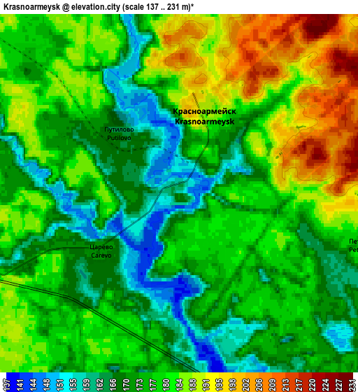 Zoom OUT 2x Krasnoarmeysk, Russia elevation map