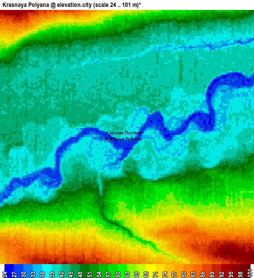 Zoom OUT 2x Krasnaya Polyana, Russia elevation map