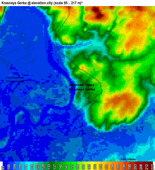 Zoom OUT 2x Krasnaya Gorka, Russia elevation map