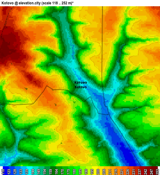 Zoom OUT 2x Kotovo, Russia elevation map