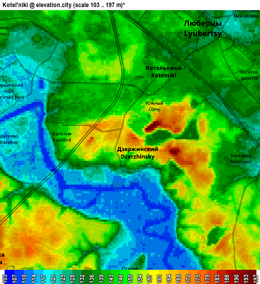 Zoom OUT 2x Kotel’niki, Russia elevation map