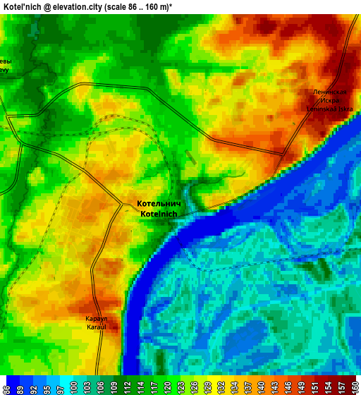 Zoom OUT 2x Kotel’nich, Russia elevation map