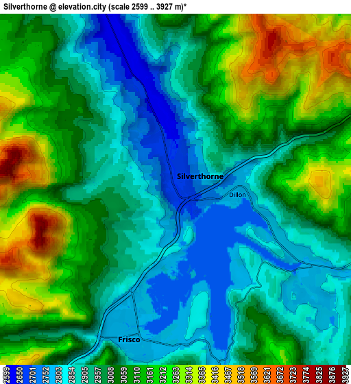 Zoom OUT 2x Silverthorne, United States elevation map