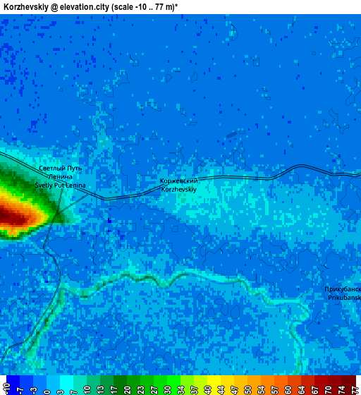 Zoom OUT 2x Korzhevskiy, Russia elevation map