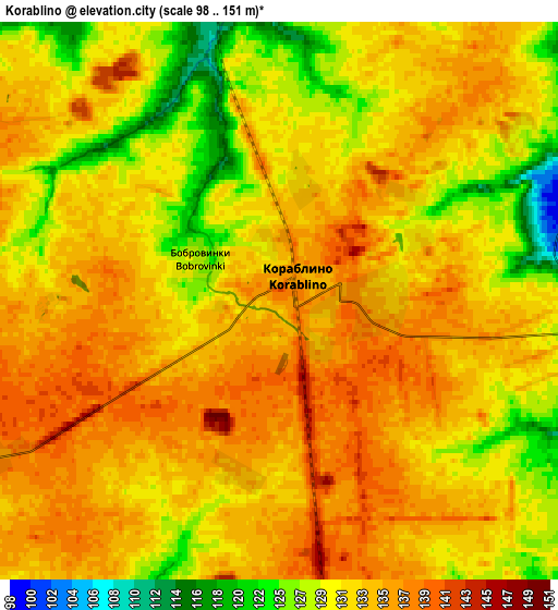 Zoom OUT 2x Korablino, Russia elevation map