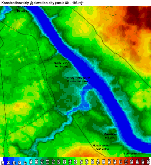 Zoom OUT 2x Konstantinovskiy, Russia elevation map