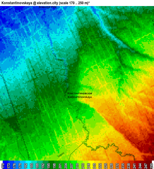 Zoom OUT 2x Konstantinovskaya, Russia elevation map