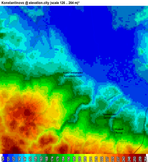 Zoom OUT 2x Konstantinovo, Russia elevation map