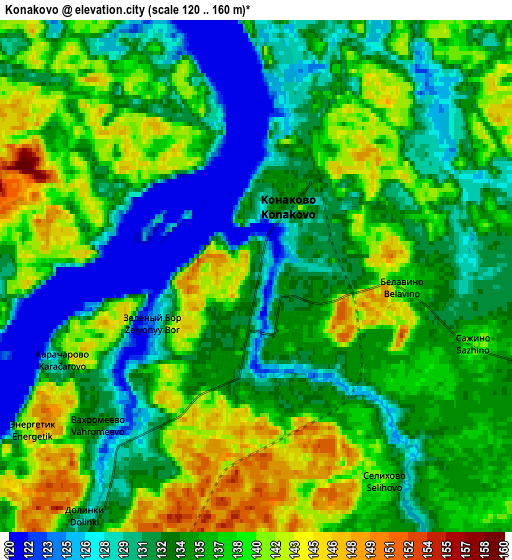 Zoom OUT 2x Konakovo, Russia elevation map