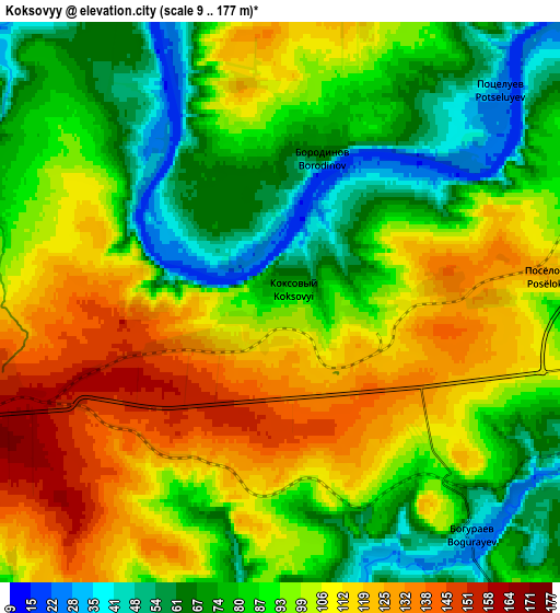 Zoom OUT 2x Koksovyy, Russia elevation map