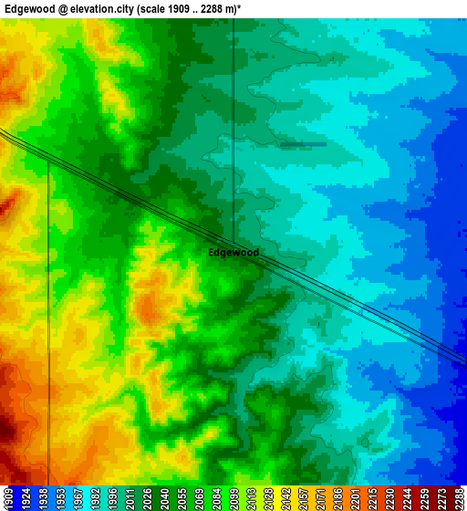 Zoom OUT 2x Edgewood, United States elevation map