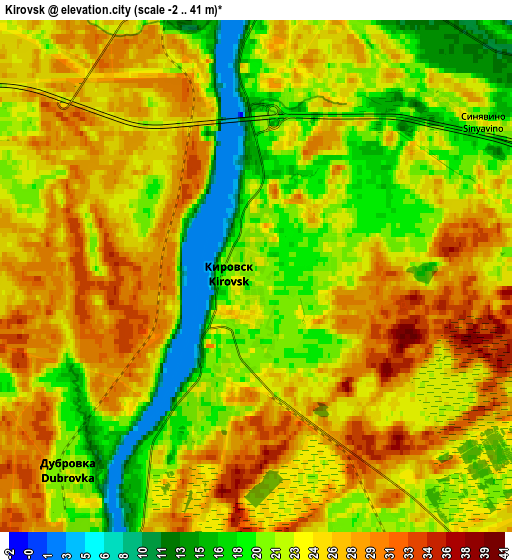 Zoom OUT 2x Kirovsk, Russia elevation map